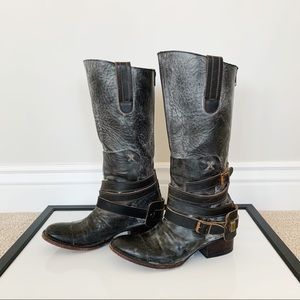 Freebird Dkota Leather Boots Distressed Black 7